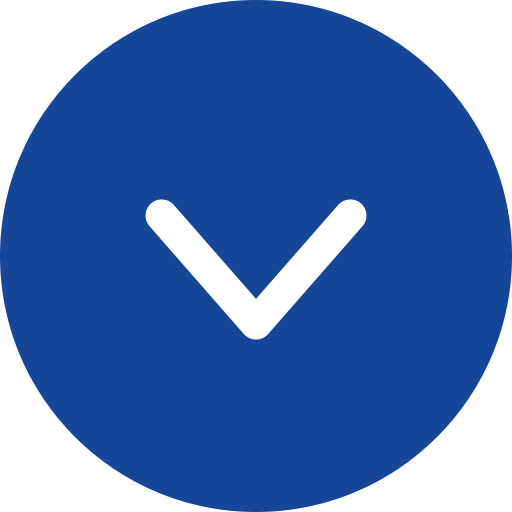 Element graphique, flèche vers le bas IS bleue